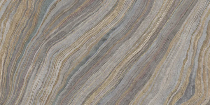 Slab VS-4412-03: the banding continuing, paler, crossed by two narrow gold seams